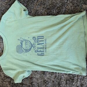 American Eagle Outfitters Light Green Gelato Graphic Tee